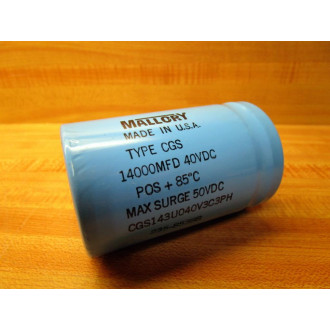Mallory CGS143U040V3CSPH Capacitor CGS - Used