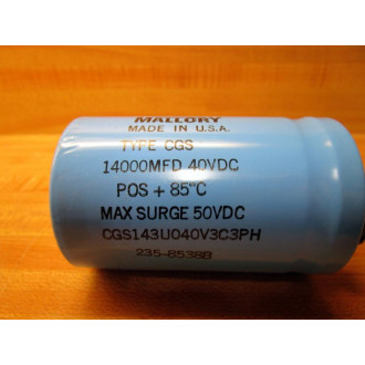 Mallory CGS143U040V3CSPH Capacitor CGS - Used