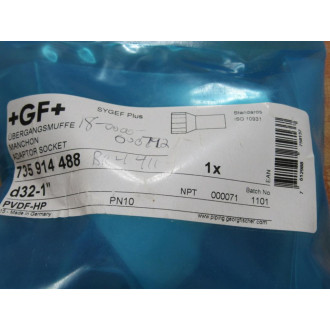 Georg Fischer 735 914 488 Adaptor Socket d32-1"
