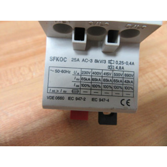 General Electric SFK0C Manual Motor Starter GE Chipped - Used