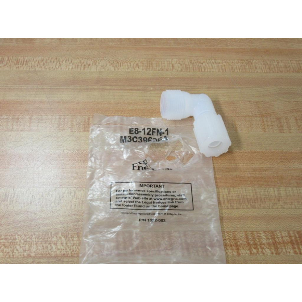 Entegris E8-12FN-1 FlareTek Elbow Adapter E812FN1