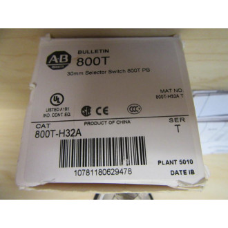 Allen Bradley 800T-H32A 2-Pos Switch SER T