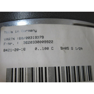MK Juchheim 8421-20-16 Contact Dial Thermometer 84212016 - Used