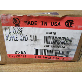 Picoma 05618 1 X Close Conduit Nipple (Pack of 25)