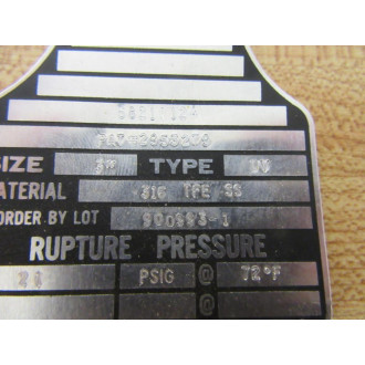BS&B Safety Systems 900993-1 Rupture Disk 9009931 - New No Box
