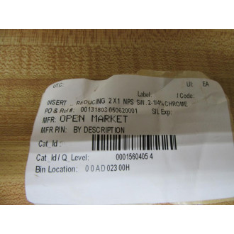 A182F22 2X1 Reducing Insert Stainless Steel - New No Box