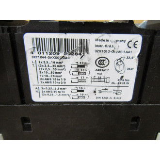 Siemens 3RT1044-3AX00-0AA3 Contactor 3RT10443AX000AA3 Cracked - Used