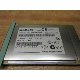 Siemens 6ES7952-1KK00-0AA0 Simatic S7 Memory Card