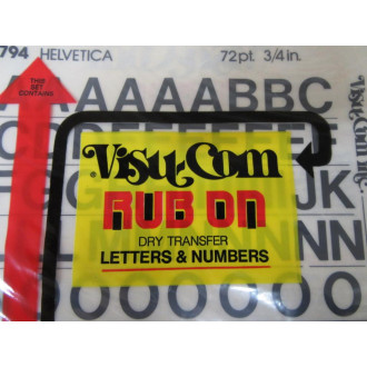 Visu-Com 794 Rub On Dry Transfer Letters - New No Box