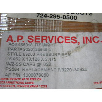 A. P. Services 9220136649 4 Pressure Seal 6300J