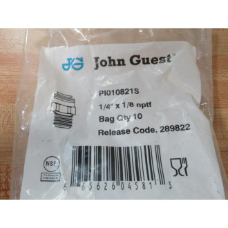 John Guest PI010821S Straight Male Fitting (Pack of 20)