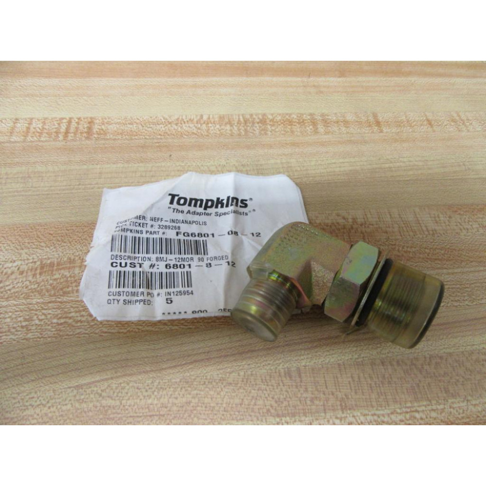 Tompkins FG6801-08-12 90° Forged Adapter FG68010812