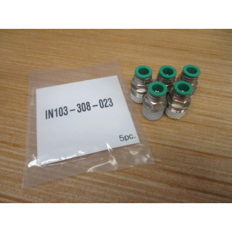 Numatics IN103-308-023 Male Connector IN103308023 (Pack of 5)