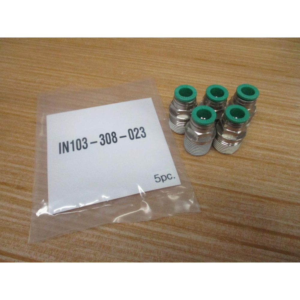 Numatics IN103-308-023 Male Connector IN103308023 (Pack of 5)