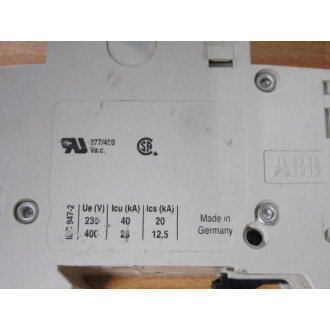 ABB S 203 P K 20 A Circuit Breaker S203PK20A 20A 2 Pole - Used