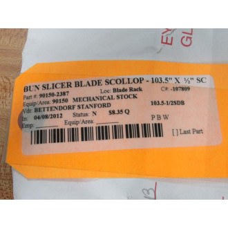 Bettendorf Stanford 90150-2387 Bun Slicer Blade Scollop 901502387 (Pack of 6)