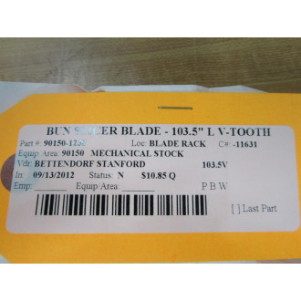 Bettendorf Stanford 90150-1238 Bun Slicer Blade 901501238