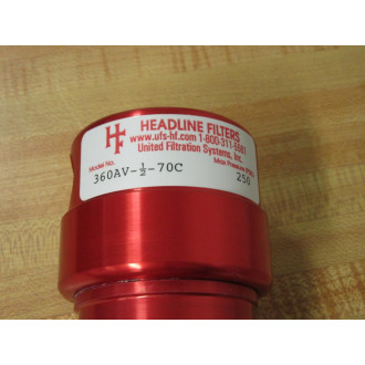 Headline Filters 360AV-12-70C Aluminum Filter Assembly  360AV-12"-70C