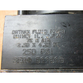 Ortman Fluid Power 7K M AIR 2.5 X 4.25 NC Cylinder 7KMAIR25X425NC - Used