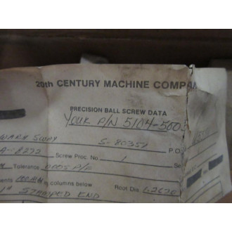 20th Century Machine 5104-5003 Ball Screw A-8272