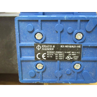 Kraus & Naimer KG251 Main Disconnect Switch KG251-T303WD0006 - Used