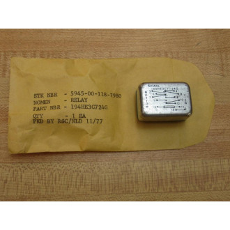 Sigma 5945-00-118-7980 Relay 194HE3C7-24G