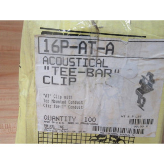 Erico Caddy 16-P-AT-A Acoustical Tee-Bar Clip 16PATA (Pack of 100)