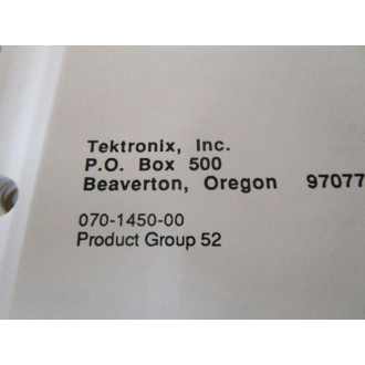 Tektronix 070-1450-00 Instruction Manual 5A48 - Used