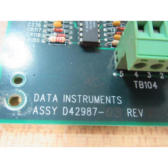 Data Instruments D42987-03 Circuit Board D4298703 - Used