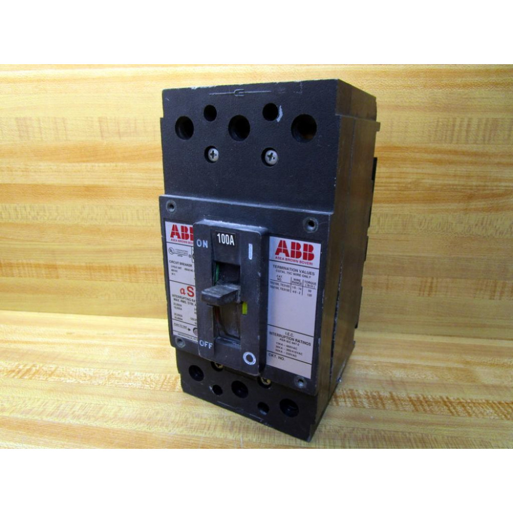 ABB MJ-3846 Circuit Breaker MJ3846 100A Missing Lugs - Used