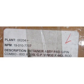 19-010-7707 Retainer Assy Pad Combo 190107707 - New No Box