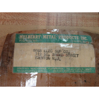 Mulberry 72T2-1 12" Square Outlet Box 72T2112 (Pack of 25) - New No Box