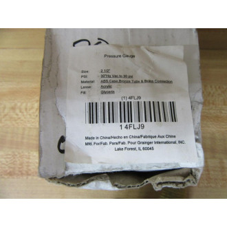 Grainger 4FLJ9 Pressure Gauge