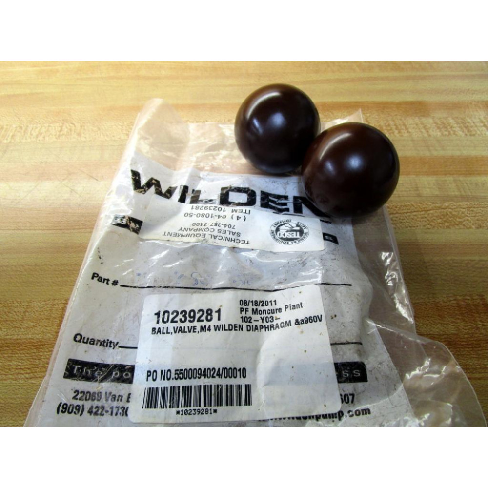 Wilden 10239281 M4 Diaphragm Ball Valve (Pack of 2)