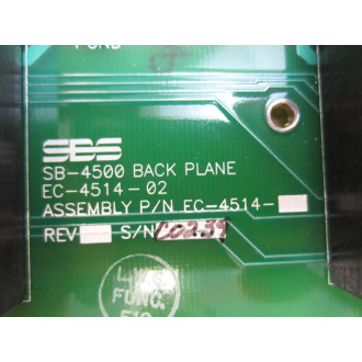 SBS EC-4514-02 SB-4500 Back Plane EC451402 - Used