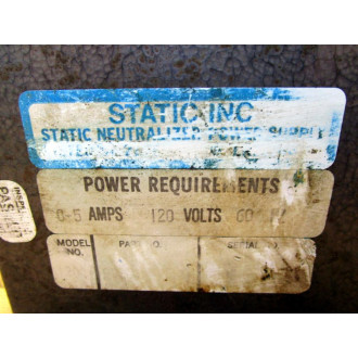 Static 1204 Static Neutralizer Power Supply - Used