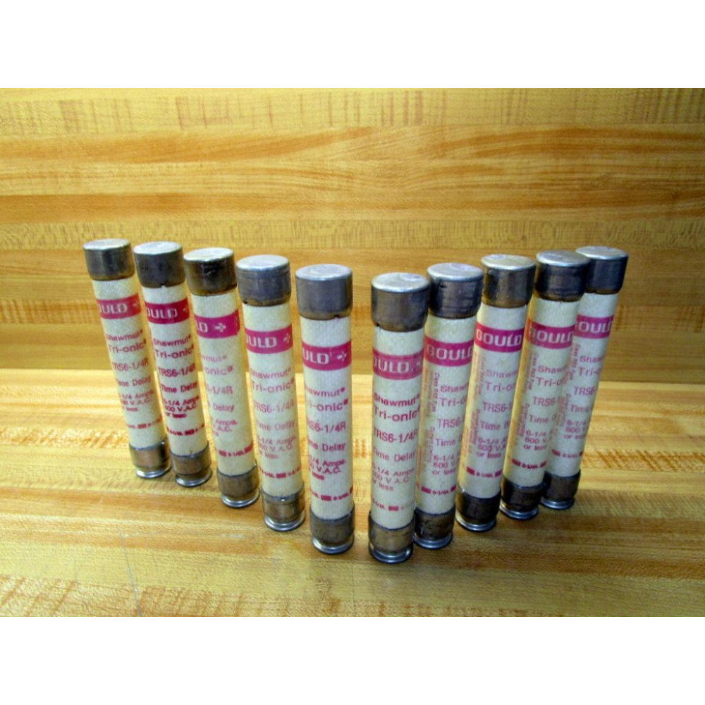 Gould Shawmut Ferraz Mersen TRS6-14R Fuse Cross Ref 4YZK6 (Pack of 10) - New No Box