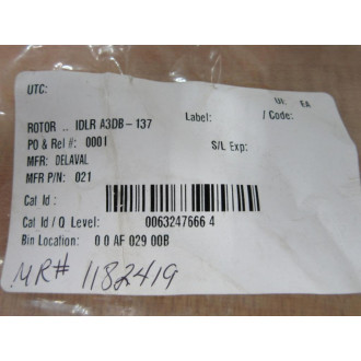 Delaval 021 Rotor IDLR A3DB-137