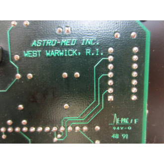 Astro-Med PM02D Control Panel WCircuit Board - Used