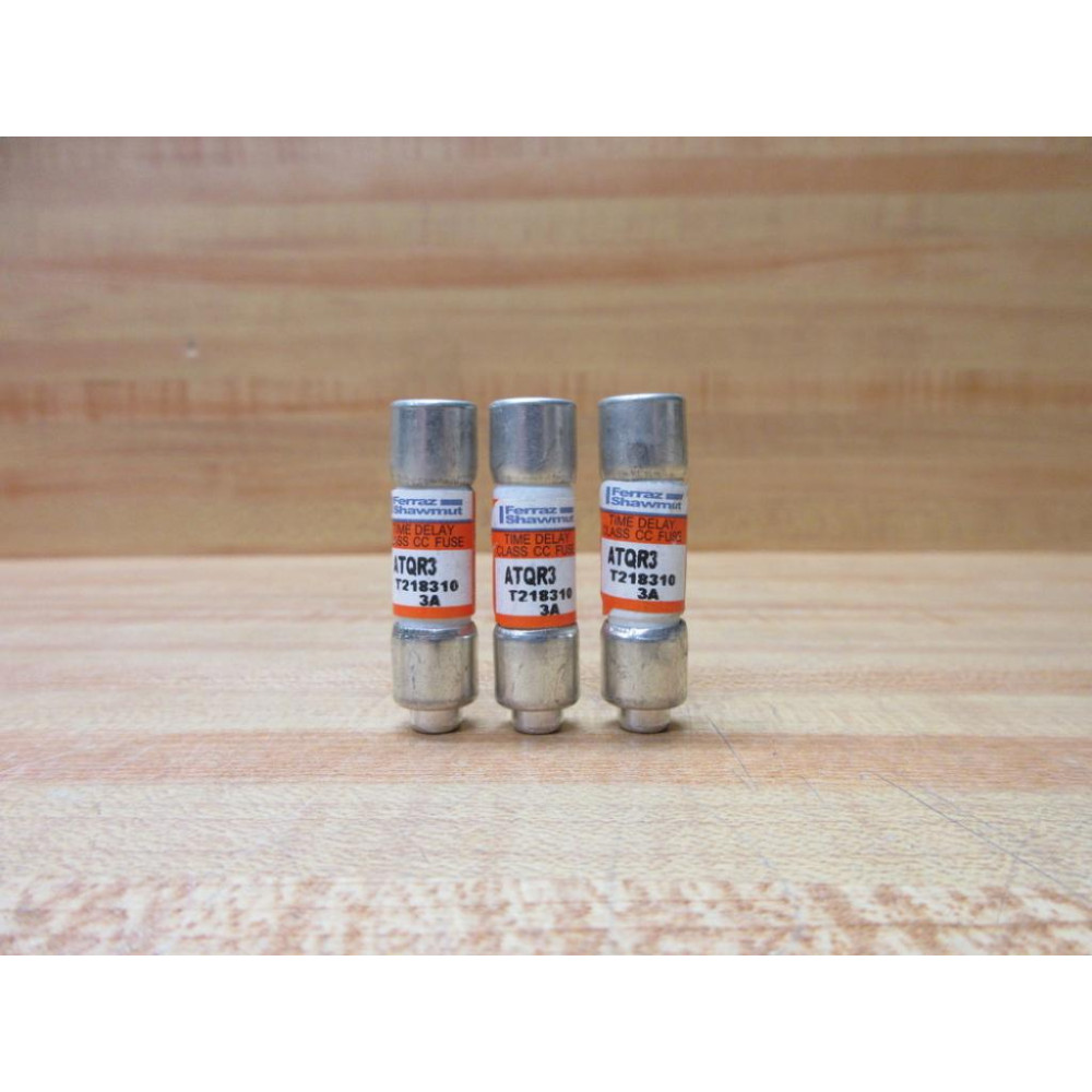 Gould Shawmut Ferraz ATQR3 Fuse Cross Ref 4ZCE3 (Pack of 3) - New No Box