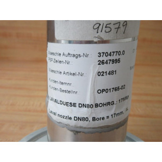 Waeschle LMR-X-DN50180 Laval Nozzle IDN021481 - New No Box