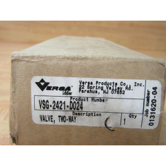 Versa VSG-2421-D024 Solenoid 2 Way Valve VSG2421D024