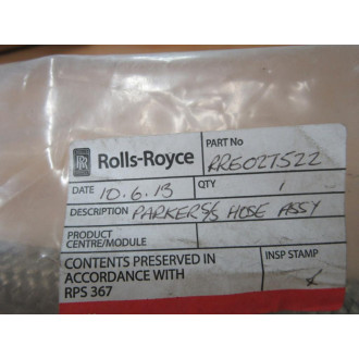 Rolls Royce RRE027522 Parkers SS Flexible Hose Assy 366417