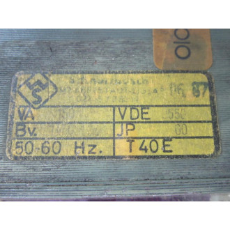 Schnurrbusch T40E Transformer BV 1460 - Used