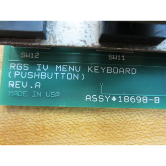 QuadTech 18698-B RGS IV Menu Keyboard 18698B WO 9 Keys - Used