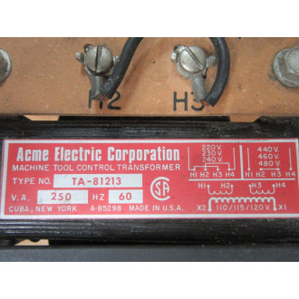 Acme TA-81213 Machine Tool Control Transformer TA81213 - Used