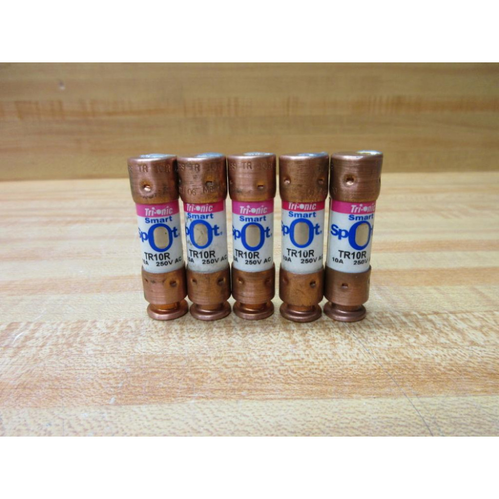 Gould Shawmut TR10R Fuse Cross Ref 4TCP9 Smart Spot (Pack of 5) - New No Box