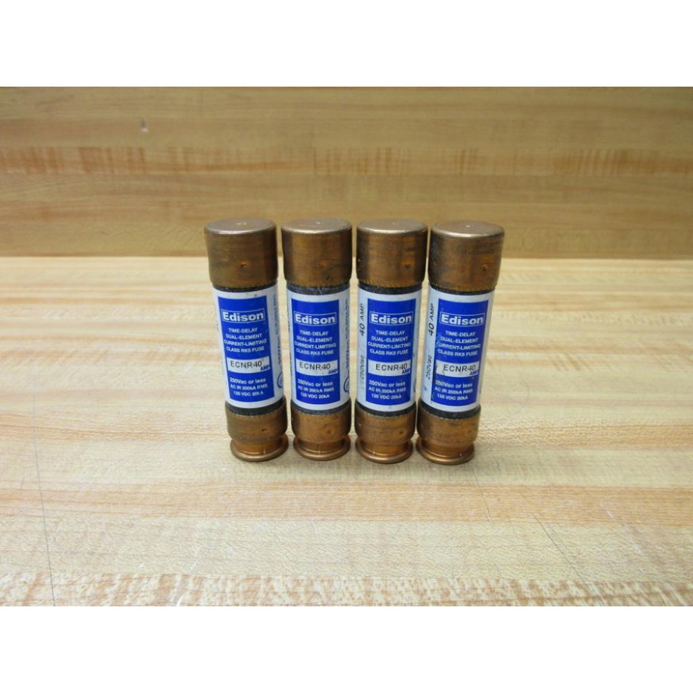 Buss ECNR-40 Edison Fuse Cross Ref 12W256 (Pack of 4) - New No Box