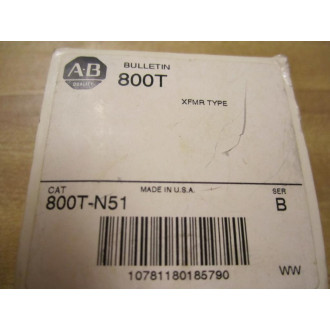 Allen Bradley 800T-N51 Pilot Light Lens 800TN51