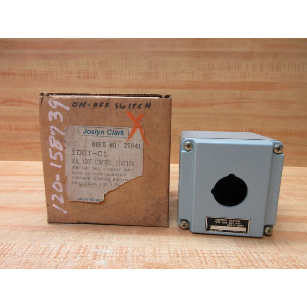 Joslyn Clark 100T-C1 BUL. 100T Control Station 100TC1 Enclosure Only